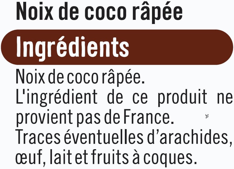U Noix de coco rapée 125g packshot
