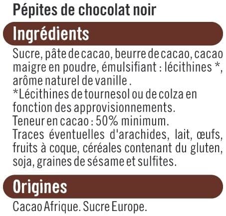 U Pépites Chocolat Noir packshot