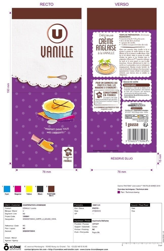U Gousse de vanille packshot