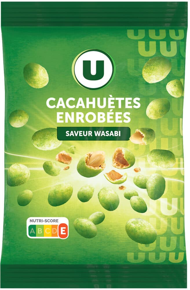U Cacahuètes enrobées saveur wasabi 150g packshot