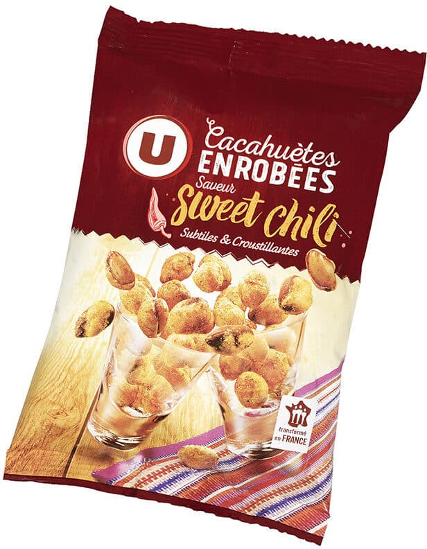 U Cacahuètes enrobées saveur sweet chili packshot