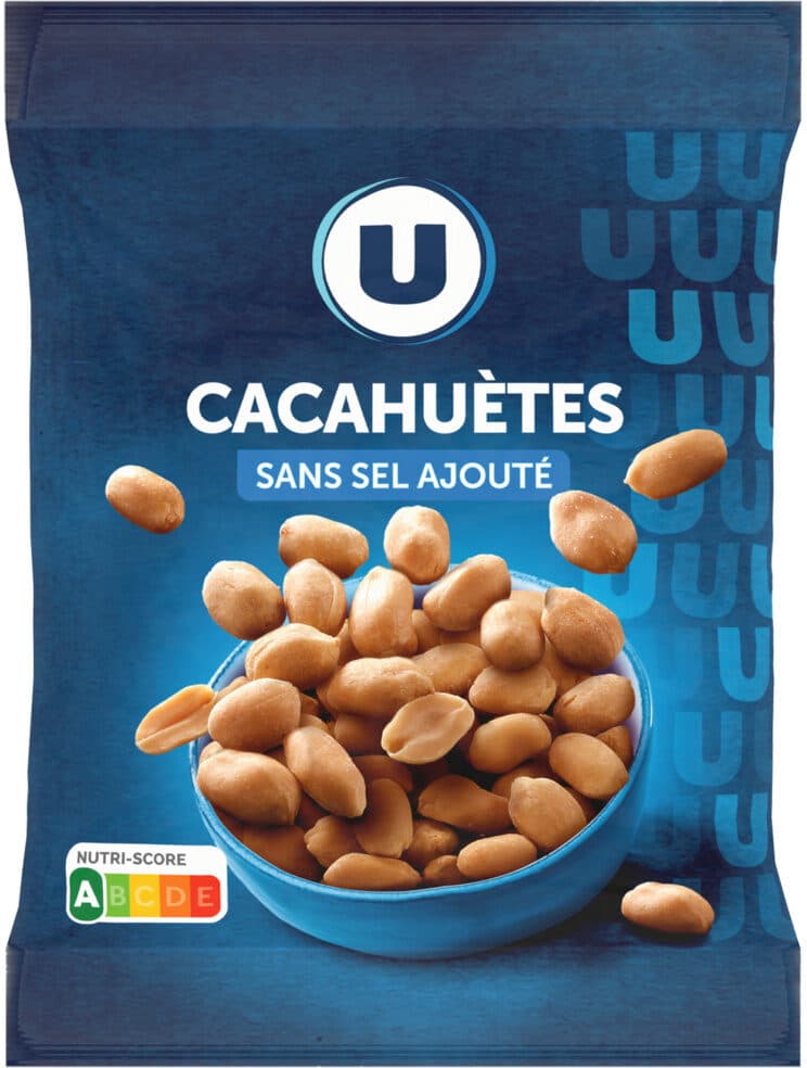 U Cacahuètes grillées sans sel ajouté paquet de 150g packshot