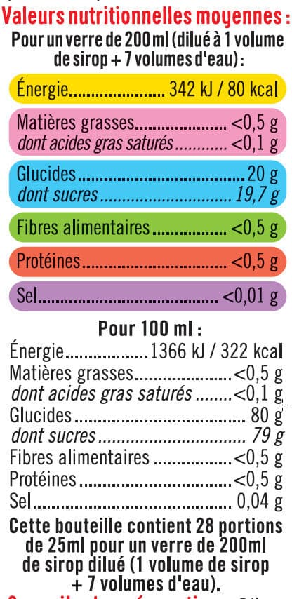 U Sirop de fraise bouteille en verre de 70cl packshot