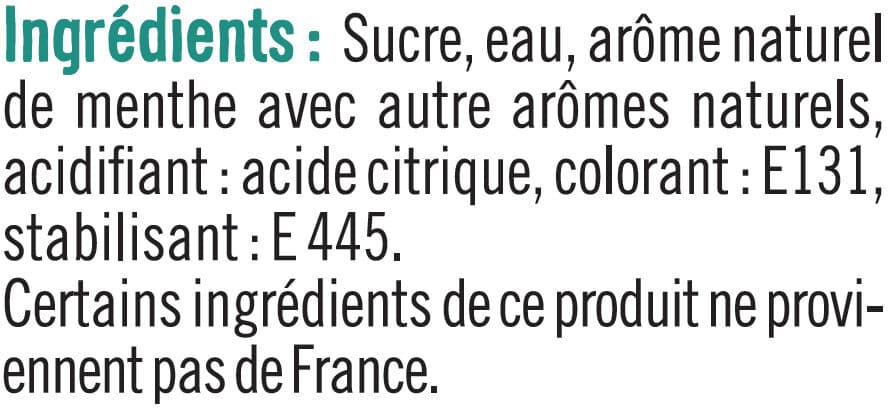 U Sirop de menthe glaciale bouteille de 70cl packshot