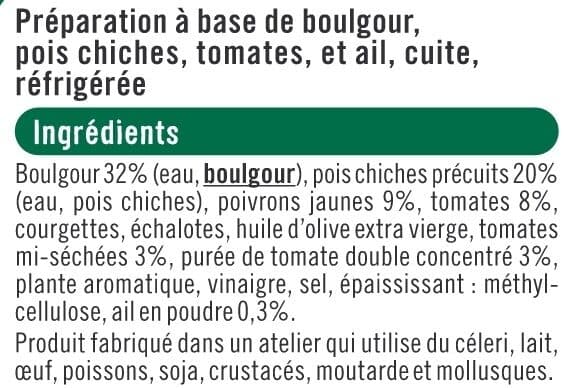 U Galette boulgour, pois chiche et légumes du soleil bon et végétarien -x2 200g packshot