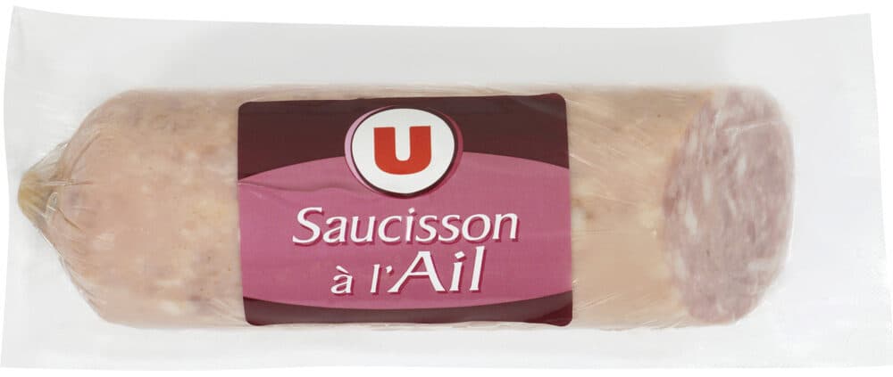 U Saucisson à l'ail qualité supérieure nature packshot