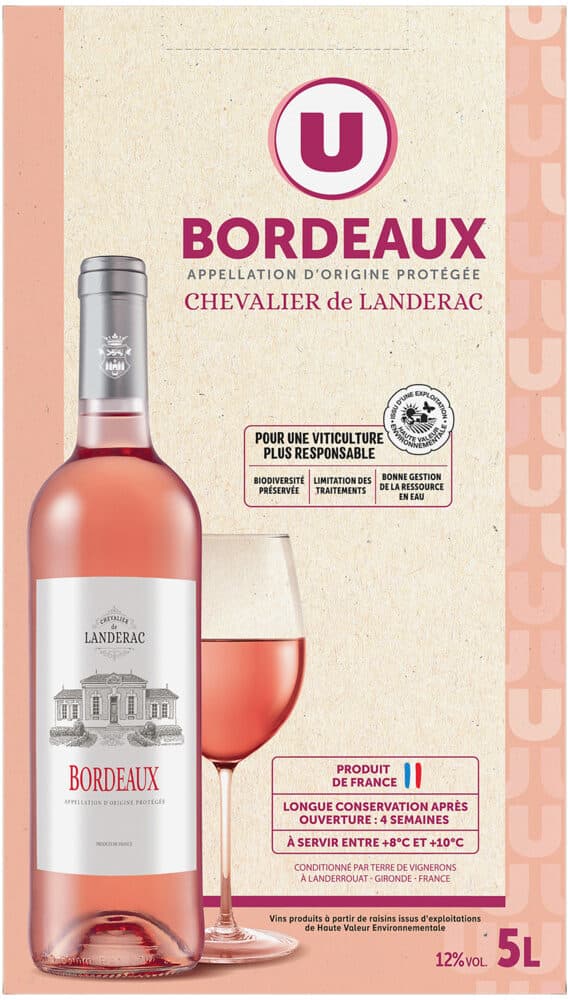U Vin rosé AOP Bordeaux La Grande Lice fontaine à vin 5L packshot