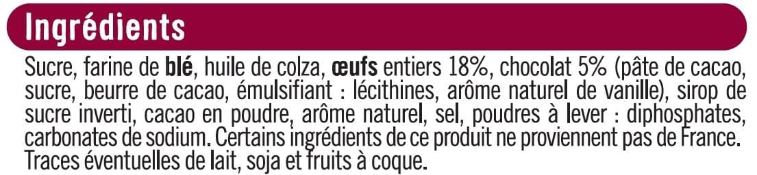 U Madeleines longues marbrées chocolat 250g packshot
