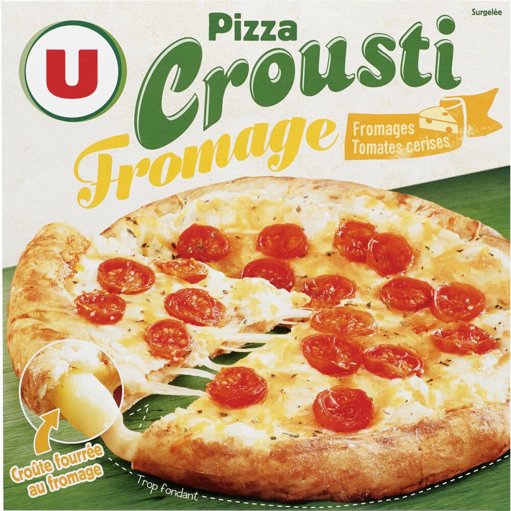 U Pizza crousti fromage tomates cerises packshot