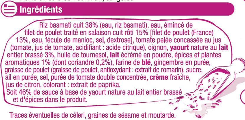 U Poulet tikka massala packshot