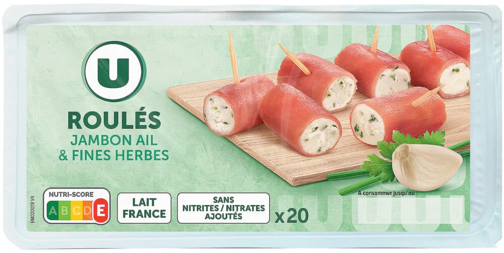 Super u Bouchées fromagère jambon tomate basilic 100g packshot