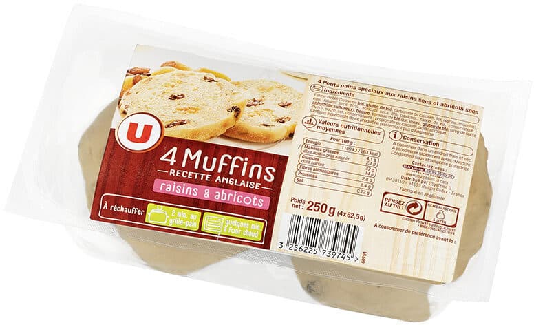 U Muffins abricot raisin packshot