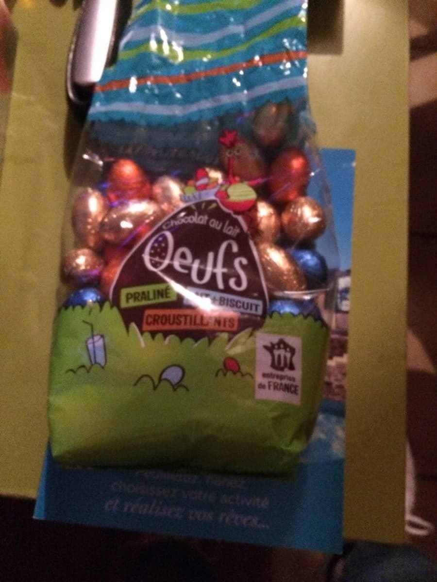 Open Food Facts Chocolat au lait oeufs packshot