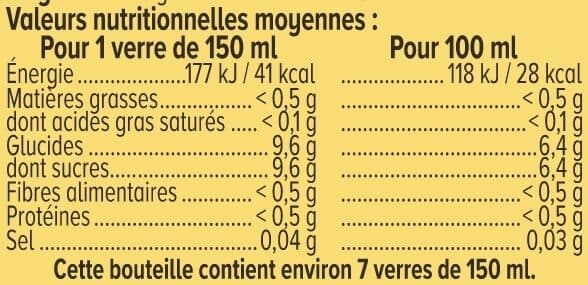 U Boisson aux fruits non gazeuse arôme à base de concentré à l'orange 1L packshot