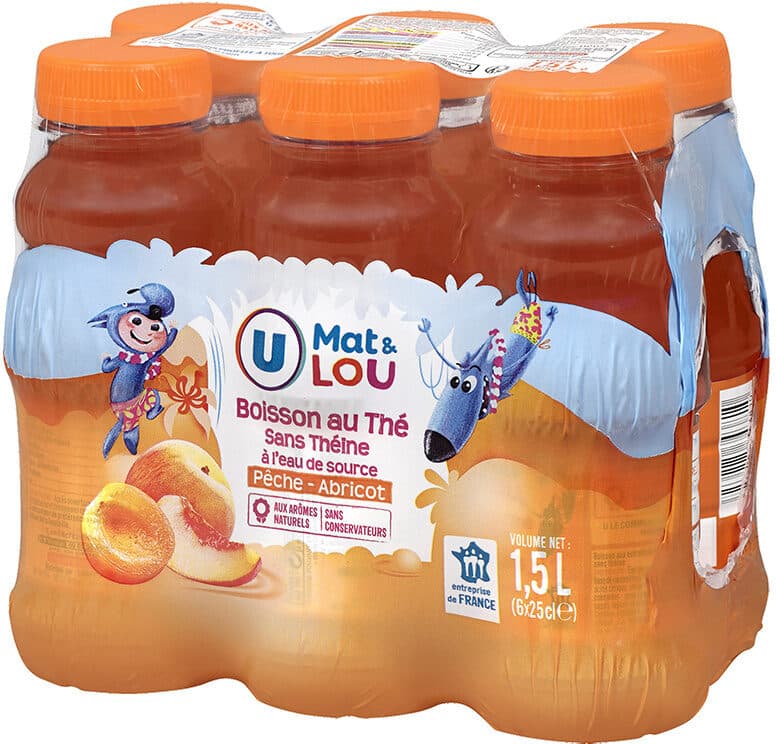 U Boisson sans théine pêche abricot packshot