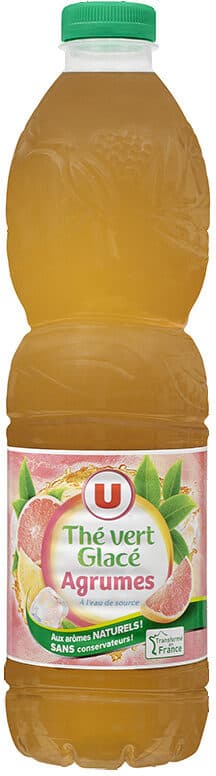U Boisson au thé vert glacé saveur agrumes packshot