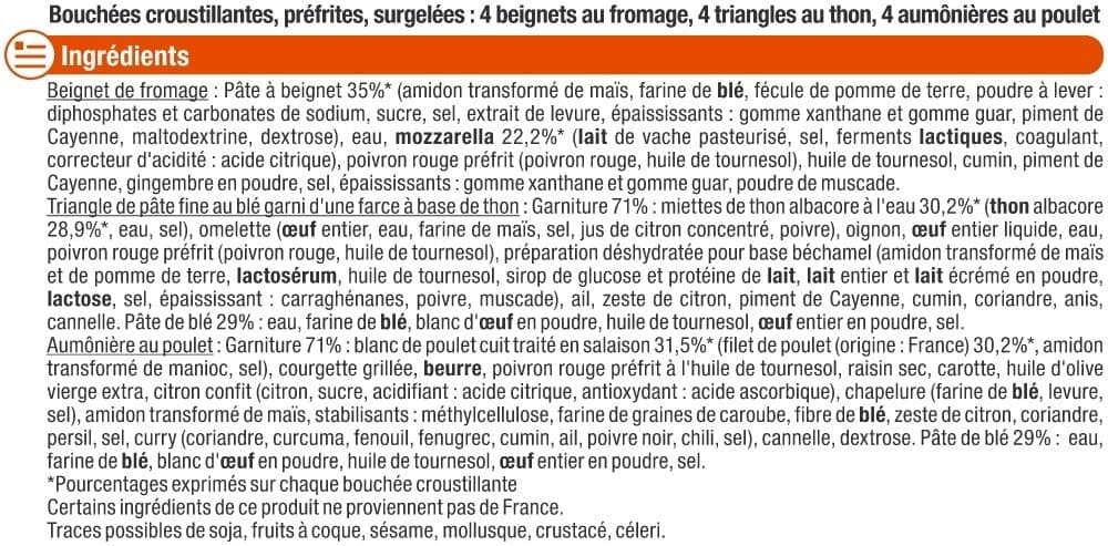 U Trio de bouchées croustillantes 180g packshot