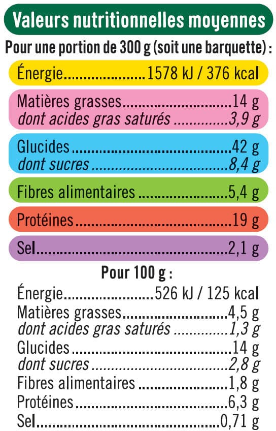 U Lasagnes végétariennes aux tomates, champignons et protéines de soja packshot