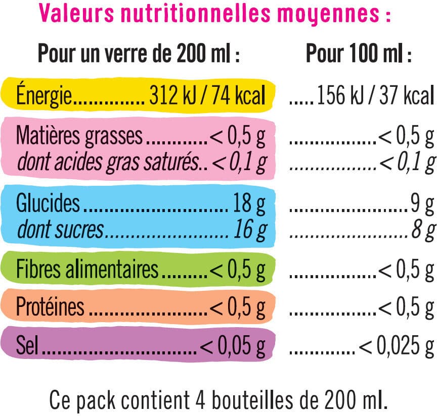 U Boisson aux fruits plate à base de concentrés, aromatisée tropical packshot