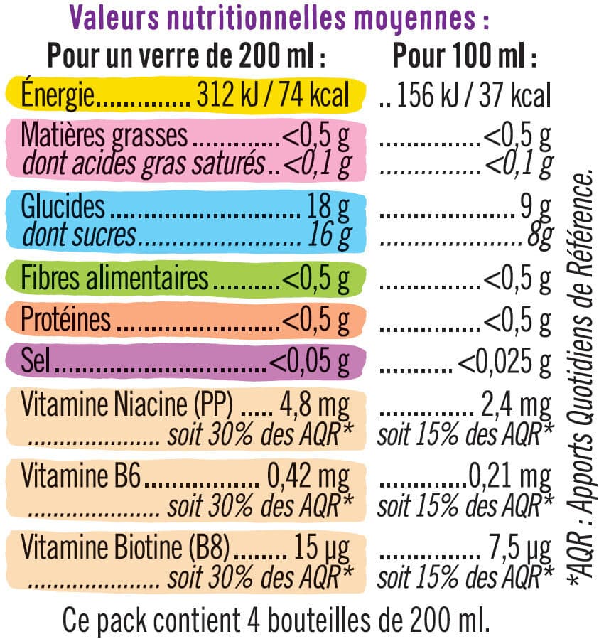 U Boisson aux fruits plate à base de concentrés, aromatisée tropical etorange packshot