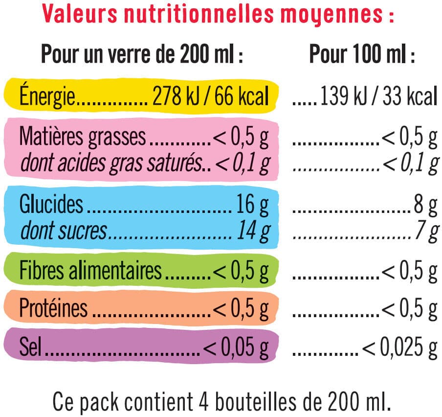 U Boisson aux fruits plate à base de concentrés, aromatisée fraiseframboise packshot