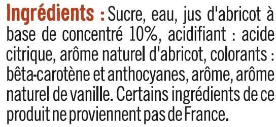 U Sirop d'abricot touche de vanille édition limitée packshot