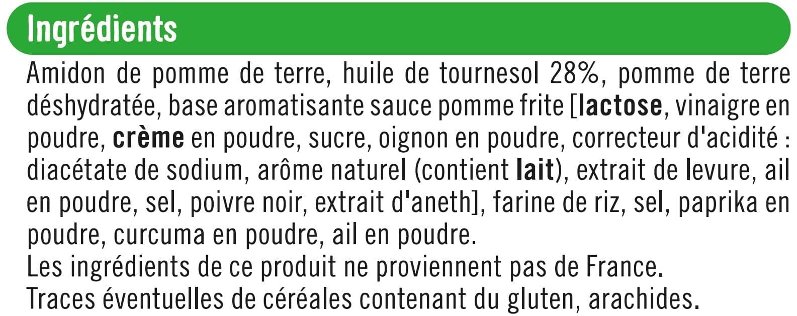 U Frit'max goût pom'frites packshot