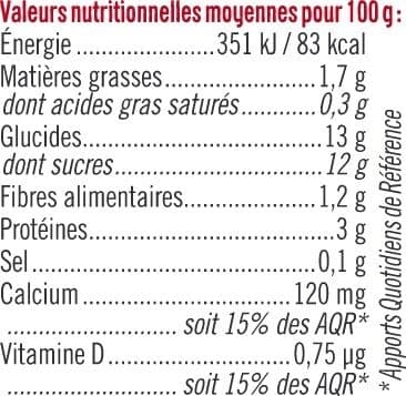 U Dessert végétal au lait de soja sur lit de fraise 4 pots x100g packshot