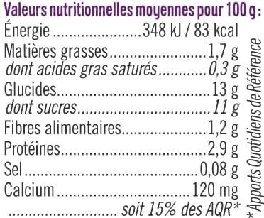 U Dessert végétal au lait de soja sur lit de mûre 4 pots x100g packshot