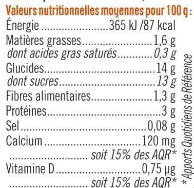 U Dessert végétal Soja sur lit de pêche 4 pots x100g packshot