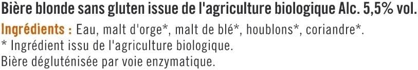 U Bière blonde sans gluten BIO 5,5° packshot
