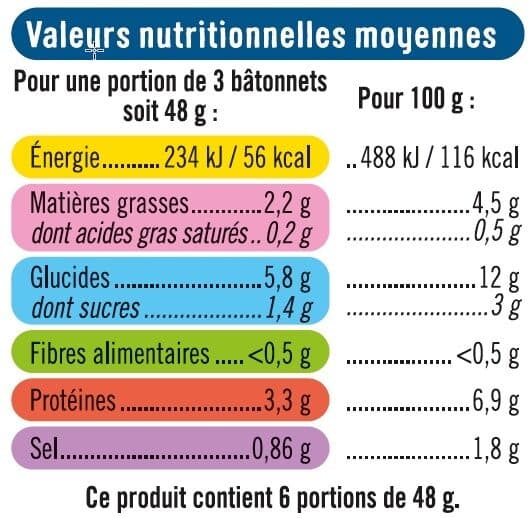 U Bâtonnets de préparation à base de chair de poissons saveur crabe - x18 - 288g packshot