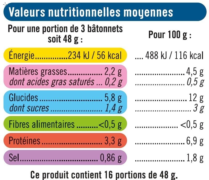 U Bâtonnets de préparation à base de chair de poisson saveur crabe - x48- 768g packshot