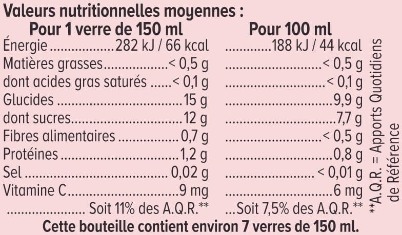 U Jus de fruits vitalité orange goyave goji bouteille de 1l packshot
