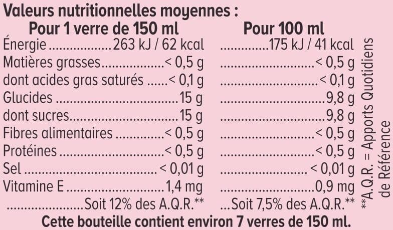 U Jus de fruits antioxydant pomme grenade cassis bouteille de 1l packshot