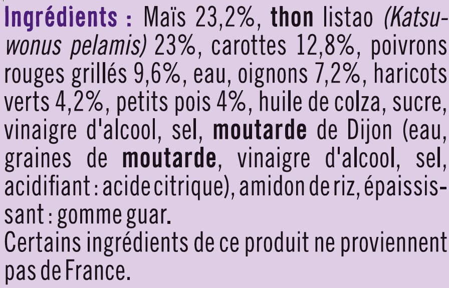 U Salade Américaine au thon pêché à la ligne bol de 1/3, 250g packshot