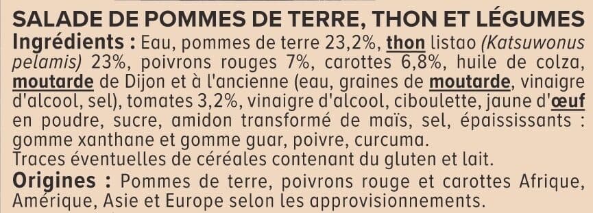 U Salade thon piémontaise pêché à la ligne boîte de 250g packshot