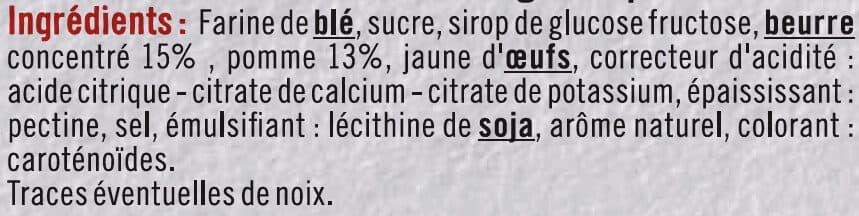 U Mini tartelette pur beurre fourrage aux pommes 270g packshot