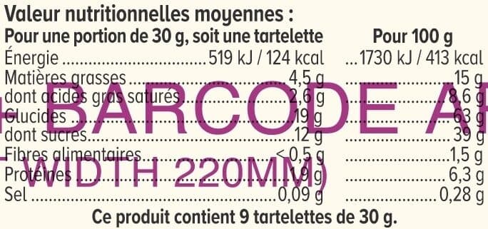 U Mini tartelette pur beurre fourrage saveur amande 270g packshot