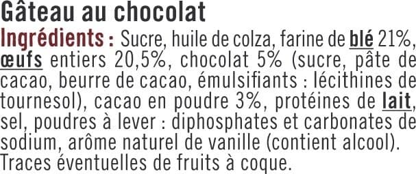 U Gâteau au chocolat 500g packshot