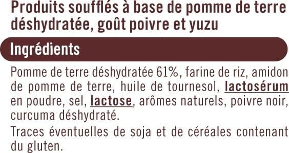 U Snacks poppes saveur poivre et yuzu sachet de 85g packshot
