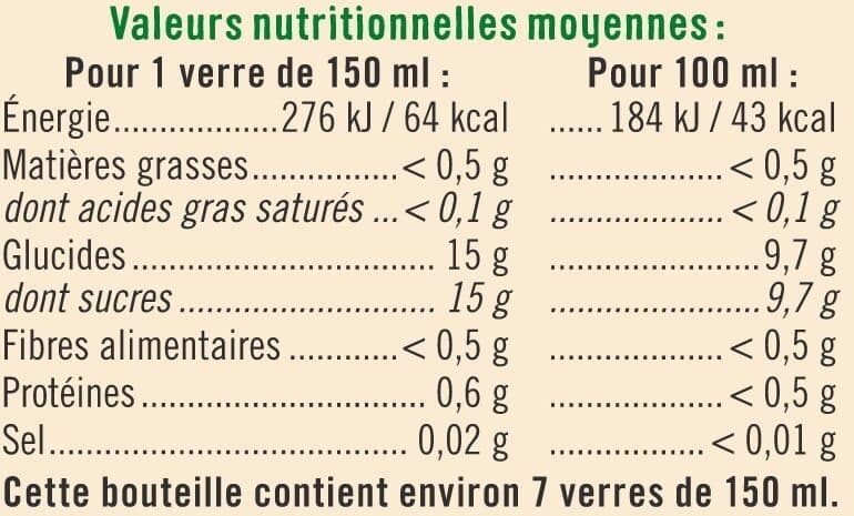 U Pur jus Matin Douceur orange/clémentine/raisin blanc packshot