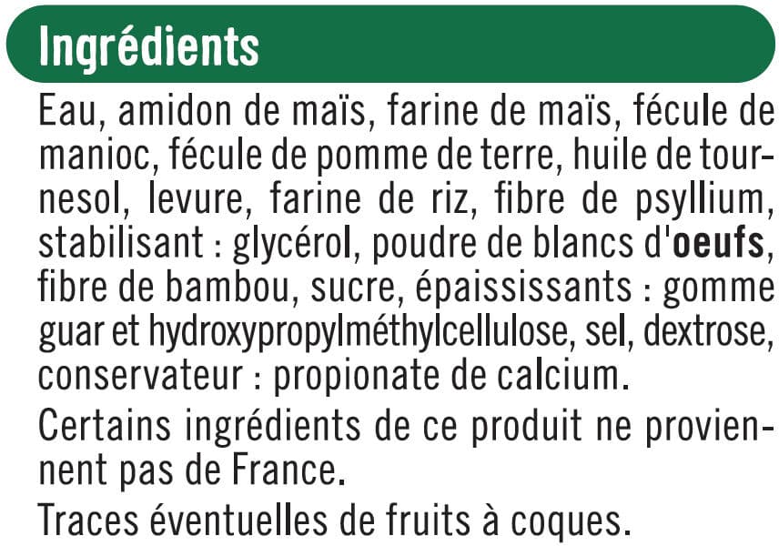 U Pain de mie sans gluten , 300g packshot