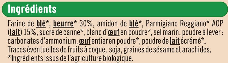 U Petits sablés parmesan packshot