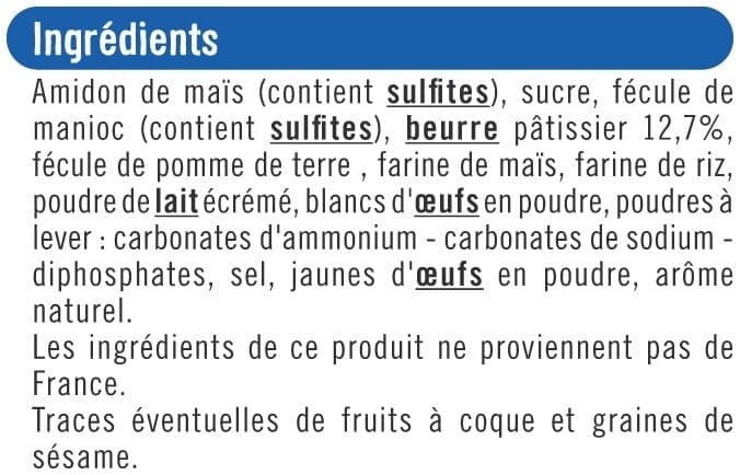 U Petit beurre sans gluten packshot