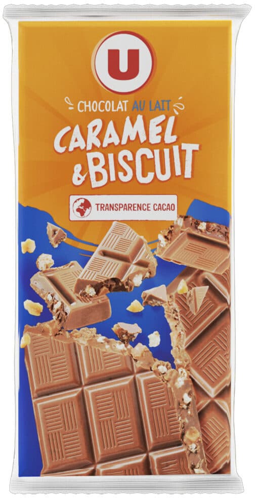 U CHOCOLAT AU LAIT CARAMEL & BISCUIT packshot