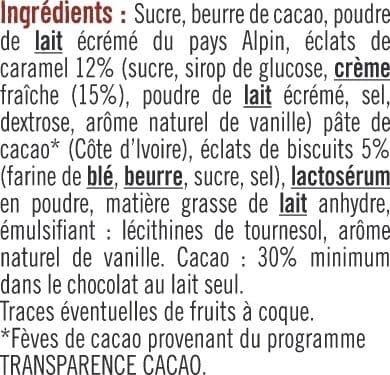 U CHOCOLAT AU LAIT CARAMEL & BISCUIT packshot