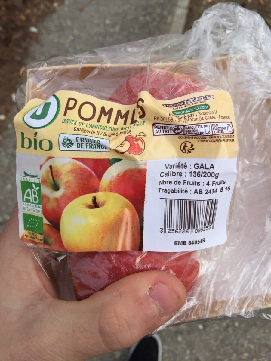 U Pomme Gala bio - Barquette 4 fruits packshot