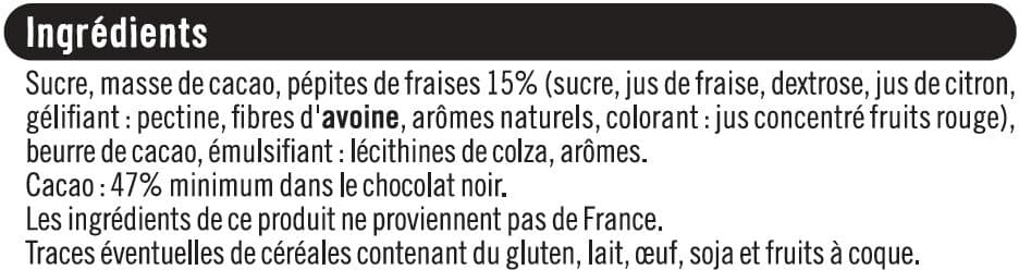 U Chocolat noir fraise et menthe packshot