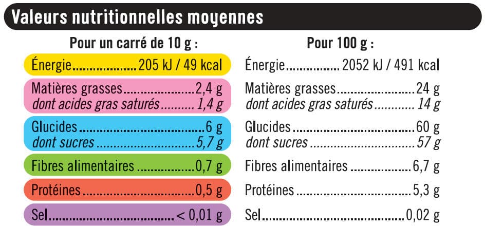 U Chocolat noir fraise et menthe packshot